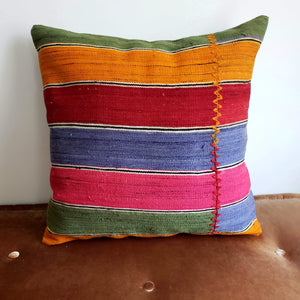 Berber Wool Pillow - Vintage Moroccan Floor Cushion VKFP046