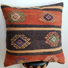 Load image into Gallery viewer, Berber Wool Pillow - Vintage Moroccan Floor Cushion VKFP050
