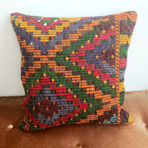 Berber Wool Pillow - Vintage Moroccan Floor Cushion VKFP060
