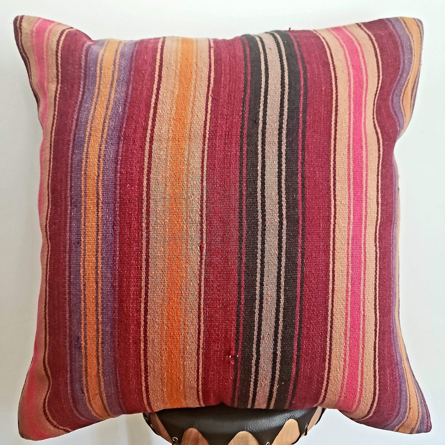 Berber Wool Pillow - Vintage Moroccan Floor Cushion VKFP063