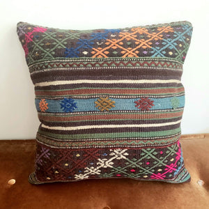 Berber Wool Pillow - Vintage Moroccan Floor Cushion VKFP064