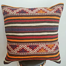 Load image into Gallery viewer, Berber Wool Pillow - Vintage Moroccan Floor Cushion VKFP065
