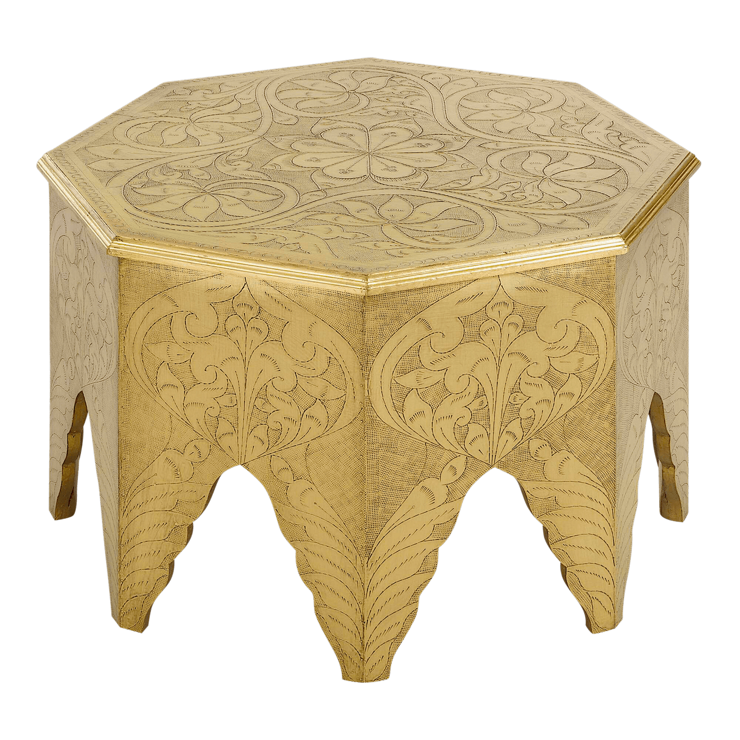 Moroccan Brass Octogonal Table Large