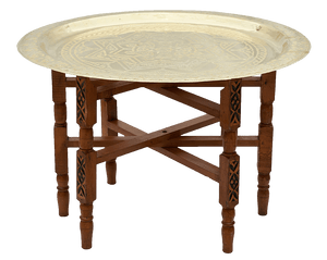 Moroccan Folding Brass Table