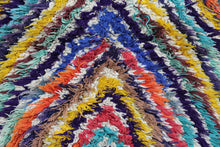 Load image into Gallery viewer, Boucherouite Kilim, Vintage Moroccan Berber Rug
